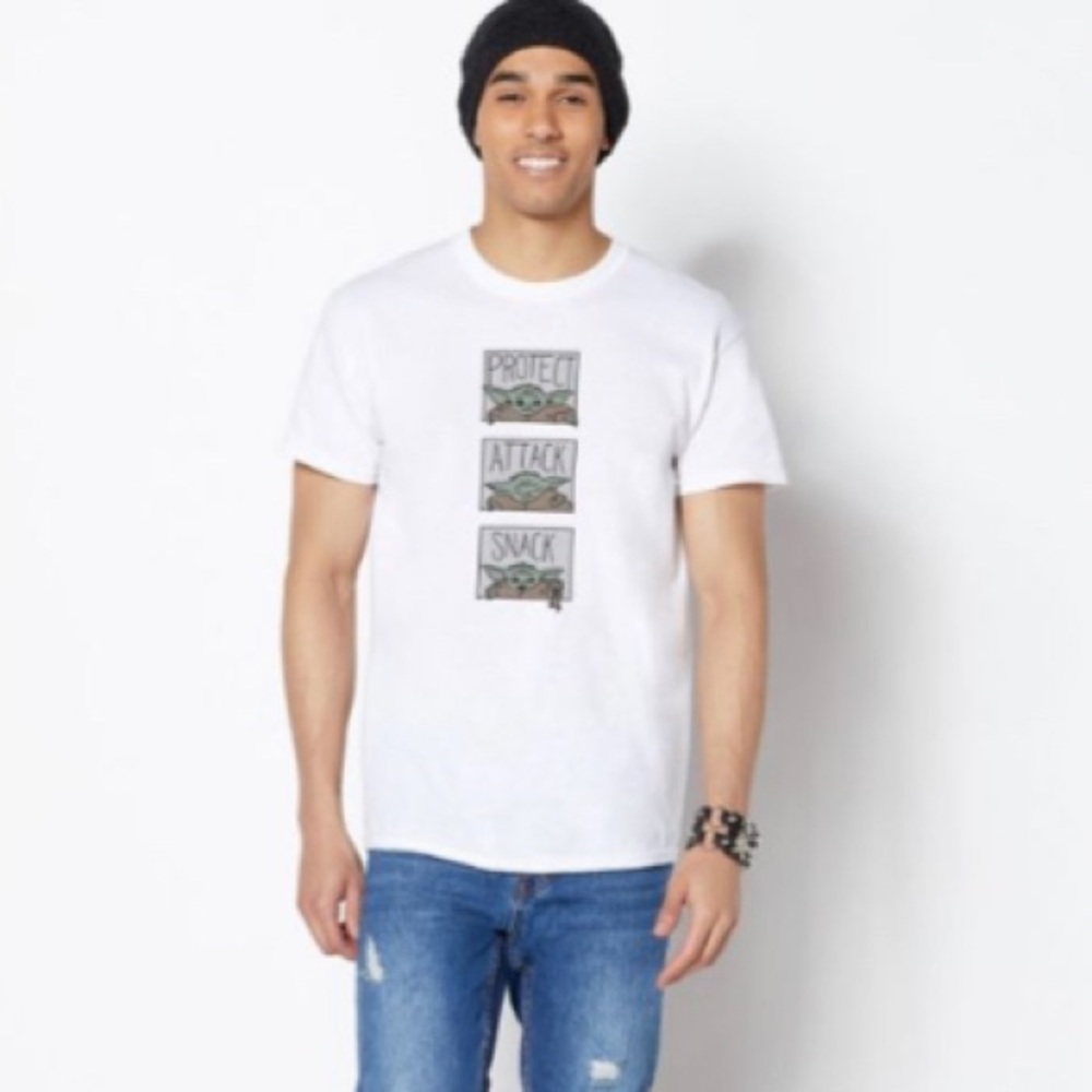 Protect Attack Snack The Child Grogu T Shirt